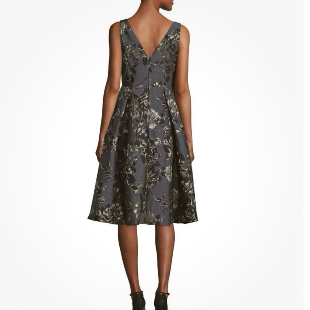 Adrianna Papell Metallic Floral Midi Dress - Picture 2 of 15